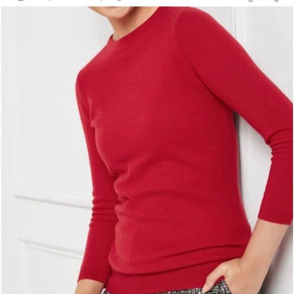 Talbots Audrey Cashmere sweater Size M Red - Picture 1 of 6